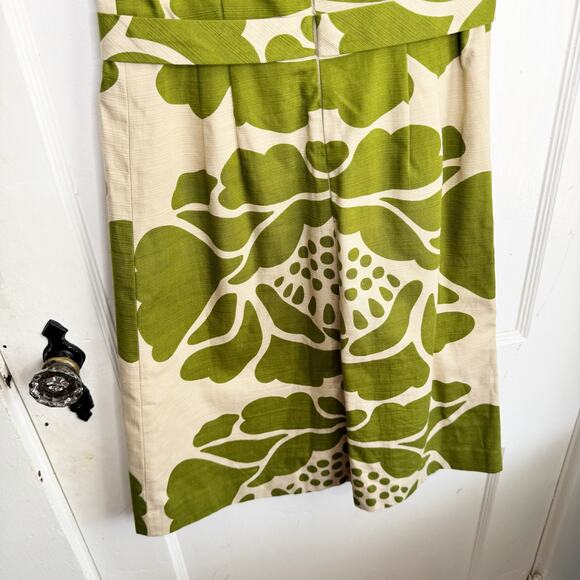 Tabitha Anthropologie Florida Room Green Patterned Retro Style Dress 2 Pencil - Picture 11 of 13